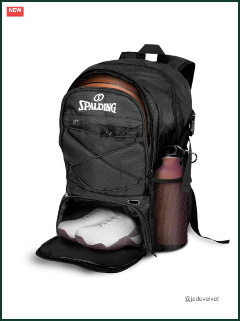 Spalding Basketball Backpack With Shoe & Ball Compartments, 30l